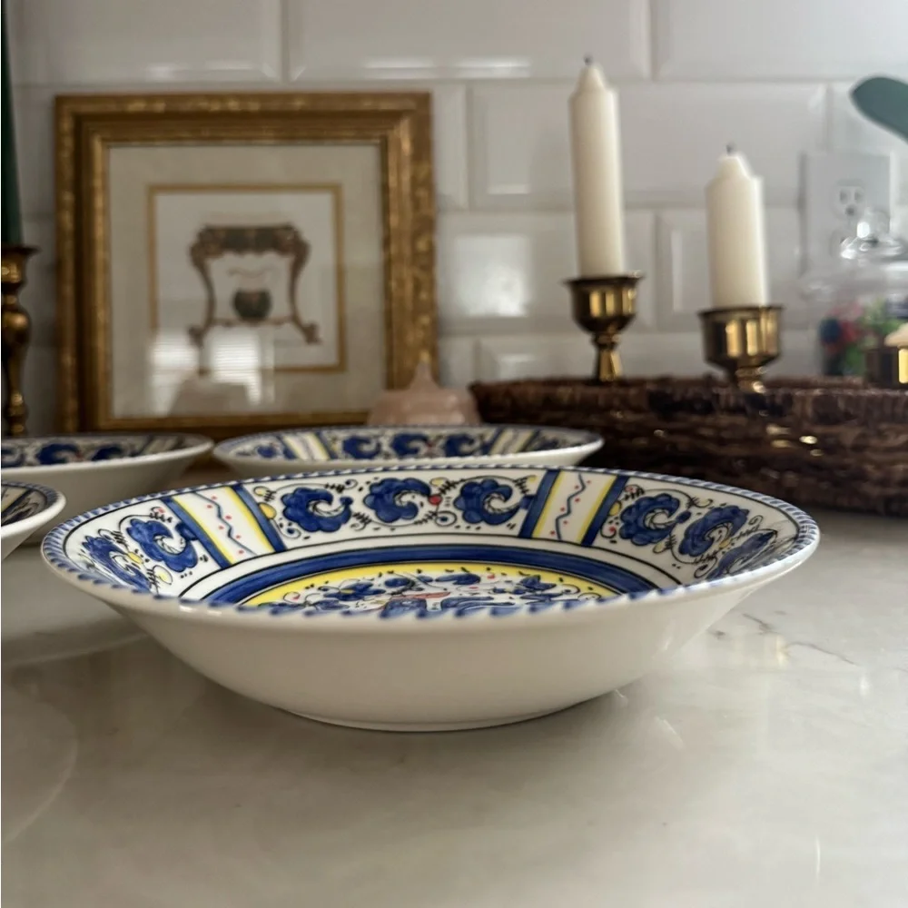 Sur La Table Blue Rooster Bowls~Portugal~Set Of 4 - Picture 5 of 8